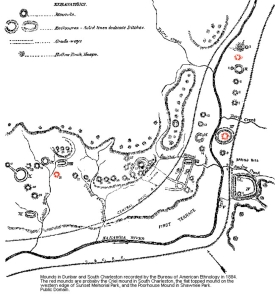 Map Of Burial Mounds In Kanawha Valley