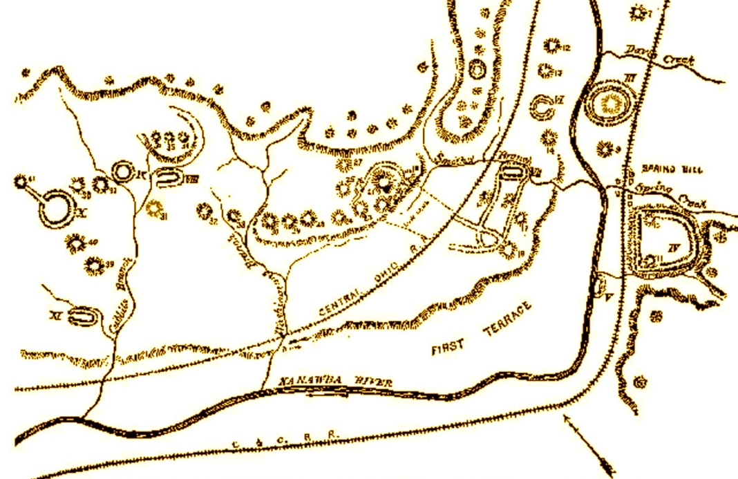 Mounds in the Kanawha Valley Map Mounds In The Kanawha Valley