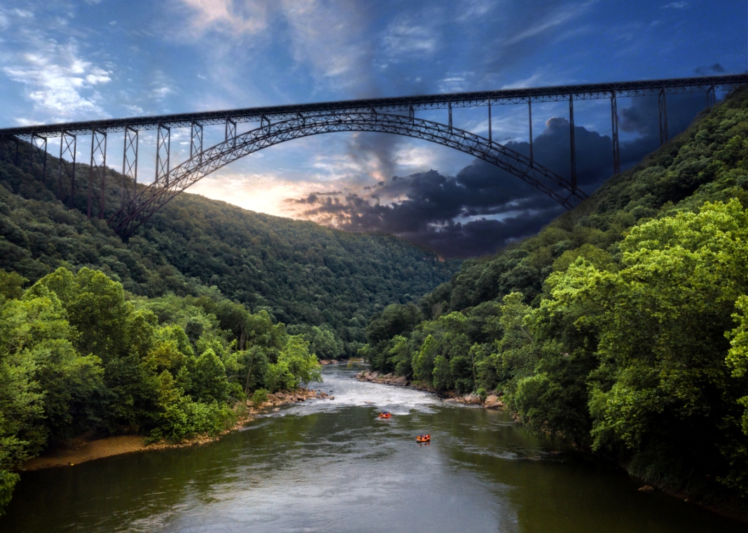 Sunset in the New River Gorge Sunset In The New River Gorge in West Virginia