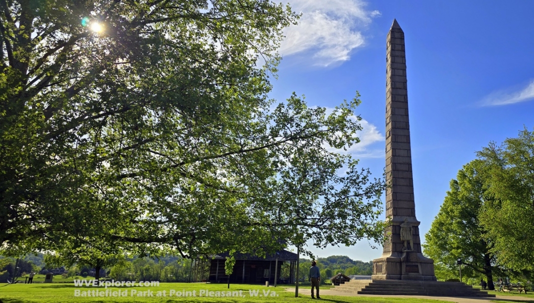 Battle of Point Pleasant Monument at Tu-Endie-We David Sibray visits the monument to the Battle of Point Pleasant in one of the earliest communities in West Virginia.